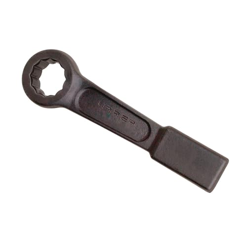 URREA 12 Kant Schlagschlüssel - 27mm schwarz Flachschlagschlüssel mit geradem Muster und extra breiter Schlagzone - 2727SWM
