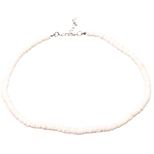 Yowablo Halskette böhmischen Vintage natürlichen Muschelstück Regel Damenschmuck (50cm)