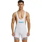Wayonge Sportlicher Kampfanzug für Herren für aktiven Kampf oder Training, ärmelloser Sportanzug für Herren, Tw9710-weiß, M