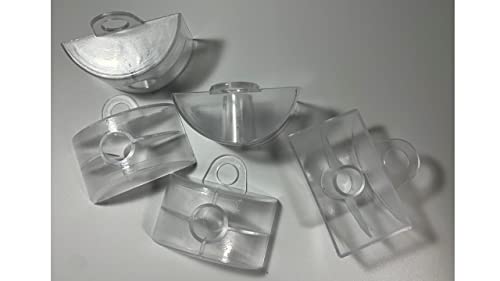Abstandhalter aus PS Polystyrol Kunststoff, glasklar transparent, mit seitlicher Öse (Sinus Profil 76/18, Abstandhalter)