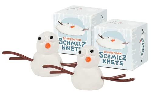 Liebeskummerpillen Schneemann Schmilz-Knete 2er Pack | für Adventskalender zum Selbst-befüllen oder als Nikolausgeschenk
