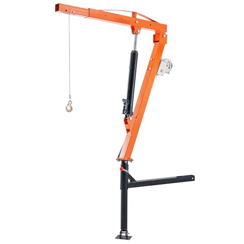VEVOR Pick Up Kran, 227 kg Kapazität, 360° schwenkbar, Ladekran mit Reichweite von 0,92–1,24–1,4 m, Hebekran hydraulisch, Werkstattkran zum Heben von Gütern für Baugewerbe, Forstwirtschaft, Fabrik