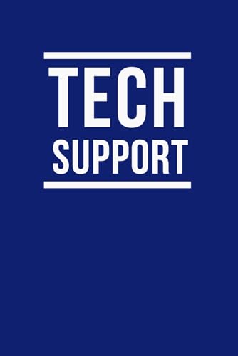 TECH SUPPORT Password Logbook, 6x9 inches, 100 Pages: Secure, Stylish & Discreet - Perfect Gift for all MEN - Blue Password tracker