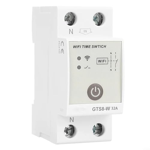 GTS8W Smart Timer Relais mit Für Tuya App Support, 32A DIN-Schienensteuerung für Haushaltsgeräte