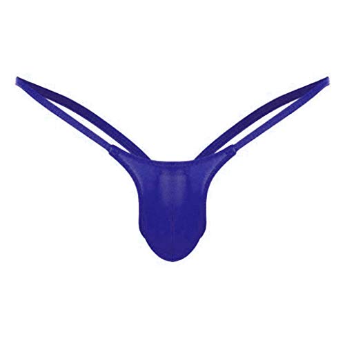 2025 - Taille offene Unterhose Briefs Herren Unterwäsche G-Schnur niedriges Rücken Damen Lingerie Dessous (Dark Blue, XL)