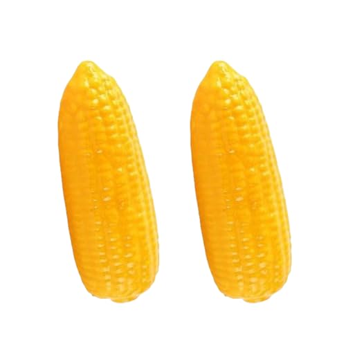 divuukyi Realistische Maiskolben, künstlicher Maiskolben, künstlicher Mais, Gemüse, für Küche, Geschäft, Display, Erntedankfest, Dekoration, 2 Stück