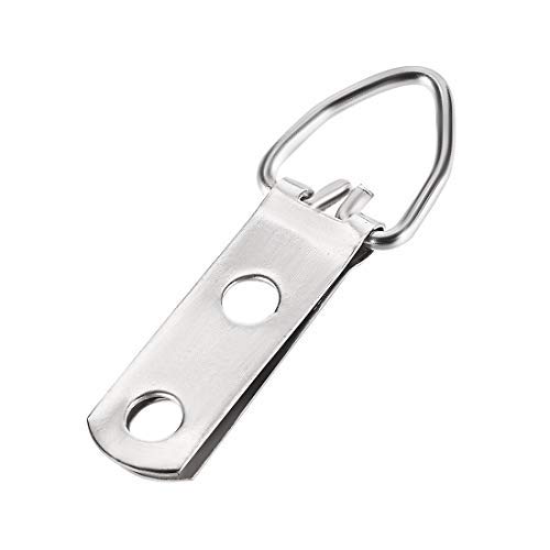 D Ring Picture Hangers, 47 mm x 15 mm, silberfarben, für Fotohandlungen, 20 Stück