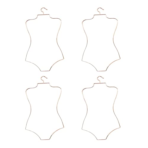Fenteer 4X Metalldraht Körperform Bikini Badeanzug Kleiderbügel Mädchen Unisex Kleiderschrank Organizer Kleiderständer Kleiderbügel für Schlafzimmer Zuhause