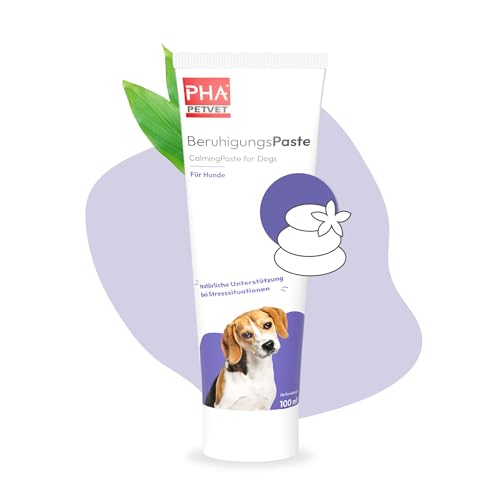 PHA Beruhigung Paste Hund bei Unruhe, Angst, Transport, Aggression, natürliche Unterstützung der Nerven, Anti Stress Mittel & Leckerli, 100 ml