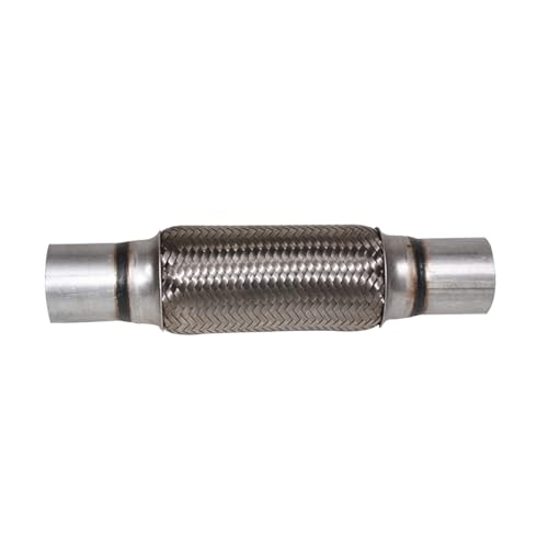 JNNJ Auspuff-Faltenbalg, Auto Geflochtenes Auspuff-Flexrohr, Universal Auspuff Flexi Rohr Faltenbalg Edelstahl Geflecht Flexibles Verbindungsrohr(50x250mm)