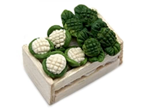 Melody Jane Puppenhaus Box Kiste Brokkoli & Blumenkohl Gemüsehändler geschäft-zubehör