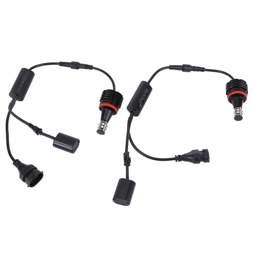 LSGGTIM 2PCS H8 Angel Eyes Kompatibel für 1er E82 E87 3er E90 E92 5er E60 6er E63 X5 X6 X1 Z4 E70 E71 003584ZIZ01A Angel Eye Scheinwerfer Standlicht 12V 40W 7000K