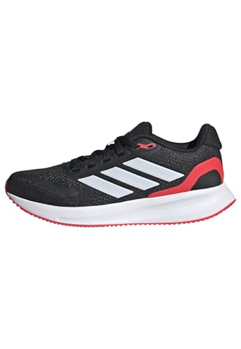 adidas RUNFALCON 5 Shoes JUNIOR Laufschuhe, Core Black/Cloud White/Lucid Red, 39 1/3 EU