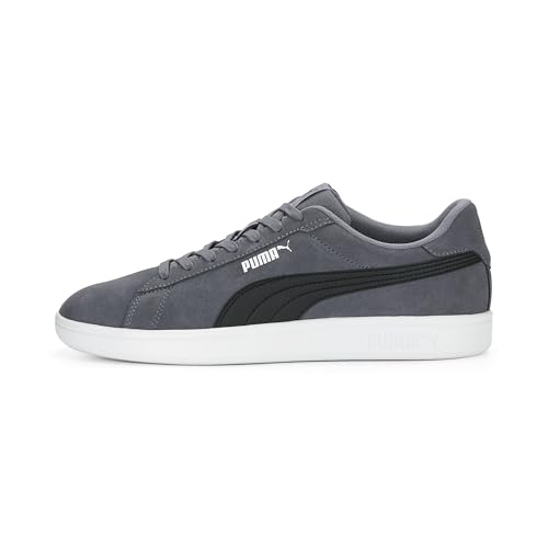 PUMA Unisex Smash 3.0 Sneaker, Gray Tile Black White, 42.5 EU
