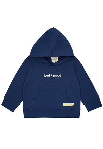 loud + proud Unisex Kinder Hoodie mit Logo, aus Bio Baumwolle, GOTS Zertifiziert (DE/NL/SE/PL, Numerisch, 128, Regular, Ultramarin)