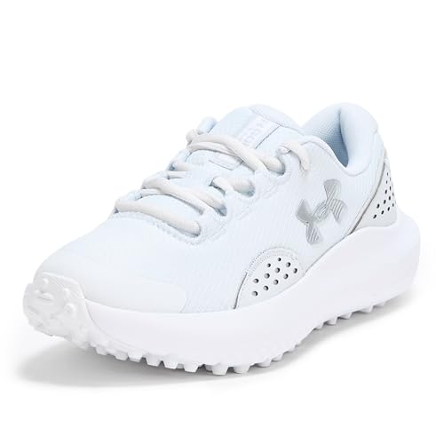 Under Armour Damen Surge Golf Cleat Sneaker, (100) Distant Gray/White/Metallic Silver, 38 EU