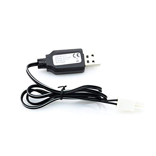 efaso 4,8V USB-Ladekabel für NIMH RC 4,8 Volt Akkus Mini Tamiya Stecker Double Eagle E521 Gabelstapler