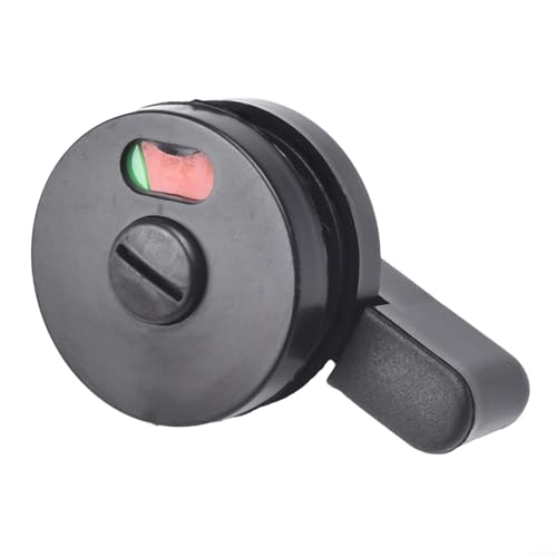 Schwarzes WC-Türschloss, Indikator für Privatsphäre, Badezimmer, WC, Duschraum, Indikator, Bolzen, Toilette, belegt, freistehendes Schild mit grün-rotem Display für öffentliche Einrichtungen