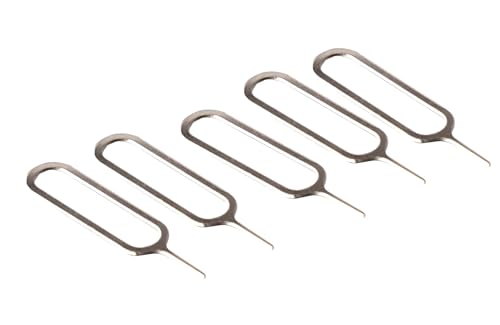 MilnoTech: 5 Stück SIM-Karten-Auswurfnadeln, tragbar, SIM-Karte, Nadel Auswerfer, Pin-Werkzeug, SIM-Kartenfach, Auswerfer, kompatibel mit iPhone, Android, HTC
