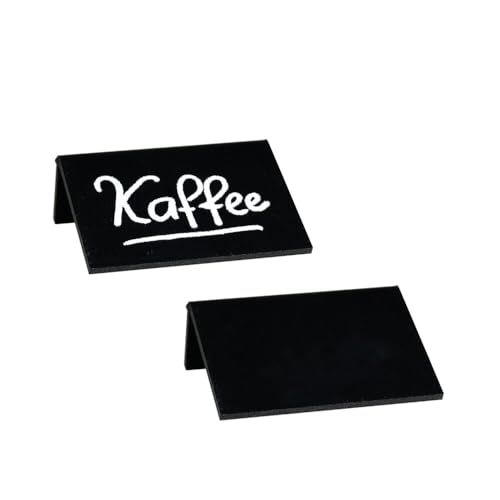 VEPATIM 18 Tisch-Kreidetafeln PVC schwarz ca. 7.5x5x2.5cm DIN A8