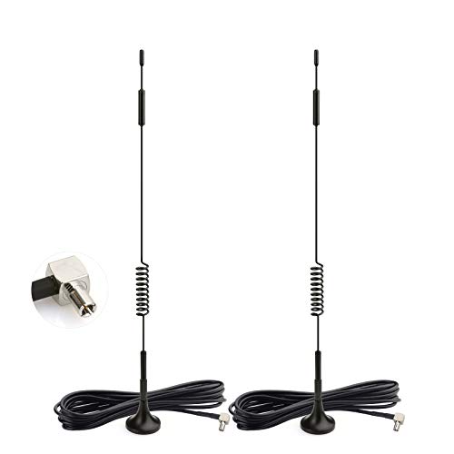 Bingfu 4G LTE Antenne TS9 7dBi Magnetfuß MIMO Netzwerk Externe Antenne Signalverstärker Kompatibel mit Telekom Vodafone O2 Huawei Mobile Hotspots Aircards und LTE Router