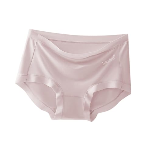 Unterwäsche Hautfarben Damen nahtlos, mitteltailliert, atmungsaktiv, einfarbig, dreieckig Atmungsaktive Männer(Light Lila,XXL)