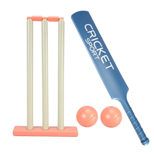 DAGLLGEW Kids Cricket 4pcs/Set, Cricket -Kit mit ABS Cricket Bat Cricket -Stümpfen 2 Balls Eltern -Kinder -Interaktionsspiel für Home Cricket -Ausrüstung für Kinder im Alter von 3+