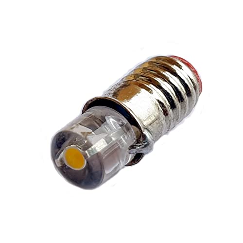 1x E5,5 LED 5V-8V / 9V-19V passend für Mini Adventstern TT H0 Modellbahn Modellbau kaltweiß warmweiß weiß (6V, warmweiß)