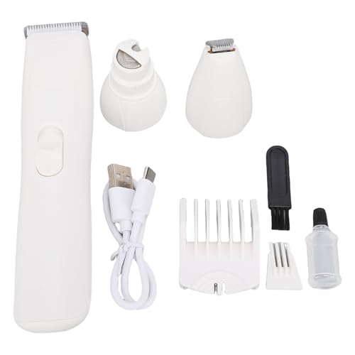 3 in 1 Set Hundehaarshaar Clipper, 3-in-1-Hundepflege-Clippers-Kit, Wiederaufladbare 500-mAh-Batterie Sichern Effektive Elektrik-Trimmer-Nagel-Nagel-Haarth-Clipper für Katzen Hunde