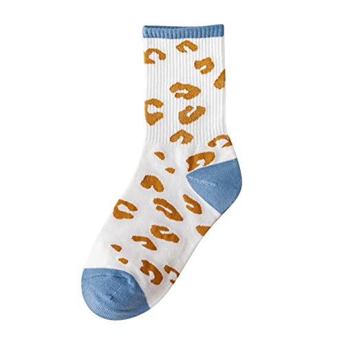 QWUVEDS Womem blau karierte Socken flacher Mund japanische süße Milchmustersocken Socken Schaf
