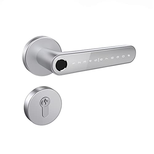 Gelikom ET2-0 Smart Home Türgriff mit RFID, Fingerprint & PIN (Silber)