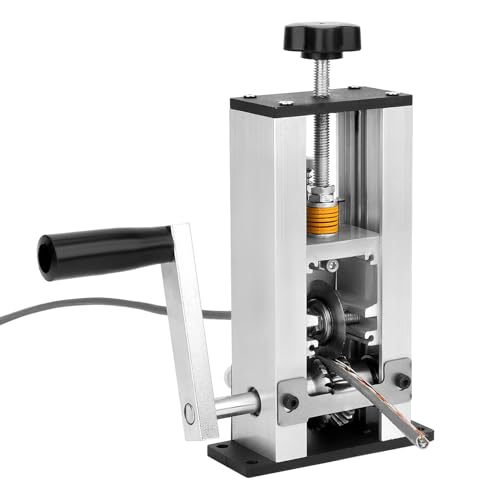 QWORK® Robuste Kabelschälmaschine für Drähte Ø1-25mm, Erstellbare Kabeleinführung Löcher, Manueller Betrieb & Bohrbetriebener Betrieb