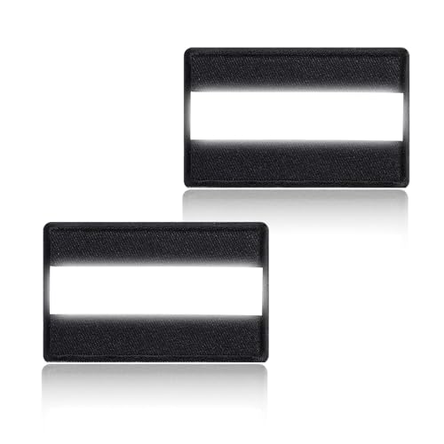 JIEYAO Reflektierende Sicherheitsflicken, 2 Stück Reflektor Patch Klett Leuchtend Reflektierender Aufnäher Reflektoren Reflector Patch Sicherheitspatch mit Klettverschluss Reflektorband für Nachtsport