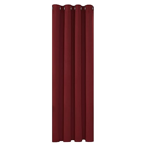 Deconovo Gardinen Wohnzimmer Blickdicht Gardinen mit Ösen für Schlafzimmer Thermogardinen Vorhang Blickdicht, 175x140cm (HöhexBreite), Rot, 1 Stück