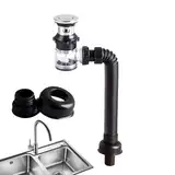Geruchsneutrales Abflusssystem Spüle - Sanitärzubehör Bad Küche Öffentliche Toilette | Flexibler und langlebiger Ablassschlauch für Gesichtsreinigungsspüle, Duschräume