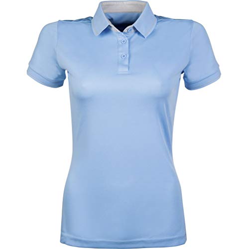 HKM 11319 Poloshirt Classico, Reitshirt T-Shirt Damenshirt, Hellblau, XL