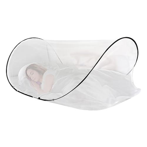 galeyyu Moskitonetz, Verstellbares Anti-Moskito-Bettnetz Für Babys, Tragbares Camping-Reise-Moskitonetz, Faltbares Fliegennetz Pop-Up-Moskitonetz Für Bett, Einzelbett 130 x 60 x 60 cm