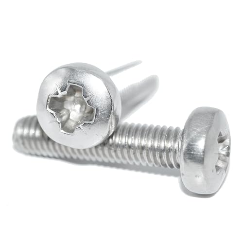 Linsenschrauben M2X3 4 Stück Edelstahl A2 / V2A rostfrei mit Pozi Kreuzschlitz DIN 7985 / ISO 7045, Maschinenschraube