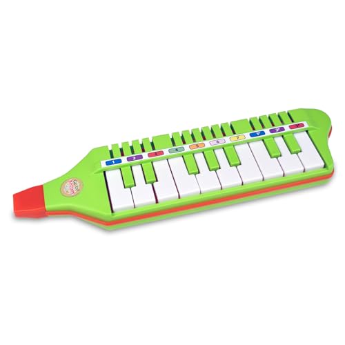 Bontempi | Green Melodica, Blasharmonika mit 10 Tasten (C-E) 310mm, Musikalisches Spielzeug für Kinder ab 3 Jahren