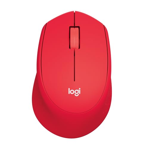 Logitech M330 SILENT PLUS Kabellose Maus, 2,4 GHz mit USB-Nano-Empfänger, 1000 DPI Optical Tracking, 2 Jahre Batterielaufzeit, Kompatibel mit PC, Mac, Laptop, Chromebook - Rot