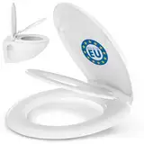 KAPPERTHAL Toilettendeckel mit abnehmbarem Kindersitz & Softclose – Hygienisch, antibakteriell, ideal für Kleinkinder, einfach zu montieren, für Oval Toiletten, weiß, langlebig & robust