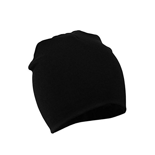 Durio Baby Mütze Jungen Mädchen Unisex Babymütze Kleinkind Wendemütze Jersey Slouch Beanie Mütze Infant Hut Schwarz 1-4 Jahre