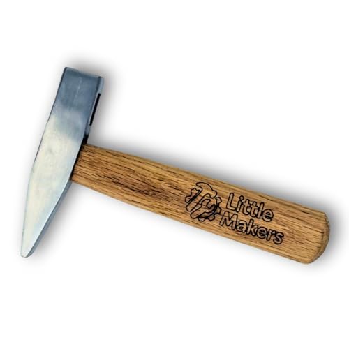Little Makers® Kinderhammer, Echtes Werkzeug mit Holzgriff, Metallhammer für kleine Heimwerker