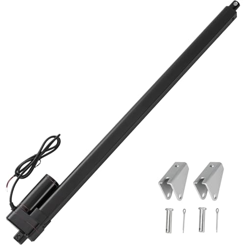 ﻿ Jvnvlki Linearantrieb 12V 2000N 750mm Hublänge IP65 Wasserdicht 8mm/s Linear Actuator Lineartechnik-Aktuatoren Linearmotor Mit Montagebügeln,für Türöffner, Solartracker,elektrisches Hebesyste