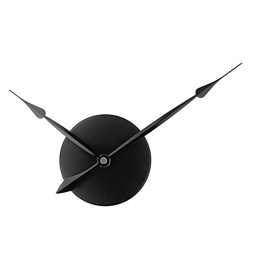 Timelike 3D-Uhrzeiger, DIY großer Uhrwerk-Mechanismus, 3D-Wanduhren, Quarz-Uhr-Zubehör für Home Art Dekoration Schwarz 23,5 x 31,5 cm