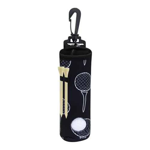 Golf Ball Carry Bag | Golf Tee Holder Pouch | Foldable Ball Bag with Belt Clip | Organizer | Compact Holder and Tee Organizer | Lightweight Accessory for Practice