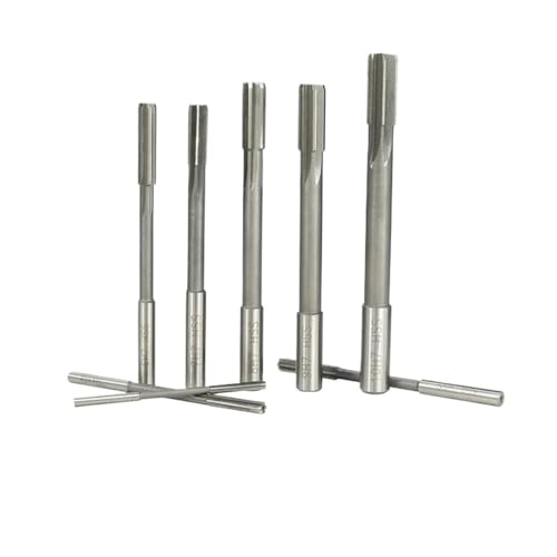 WMAMBZNDHP 4/8/10/14-teiliges HSS-Maschinenreibahlen-Set H7/H8, gerader Schaft, Spannfutterreibahle, gerade Schlitzreibahle, 2 mm - 12 mm, Fräser(14pcs 2-9mm Set H8)