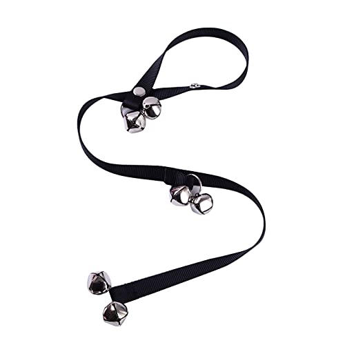 Hund Türklingel, Haustier Training Türklingel, Verstellbare Hundetraining Glocke, Töpfchentraining Türklingel, zur Hausinternen Schulung und zum Toilettentraining und Kommunikationsgerät,1PC,Schwarz