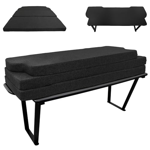 CHROMEMASTER | Kompatibel mit VW T6 2015-2019 Multivan; Set: Faltbar Bett für Auto und Auto Matratze, Faltmatratze; Multiflexboard Bettverlängerung für Camper, Regal, Tisch; Zubehör für den Wohnmobil