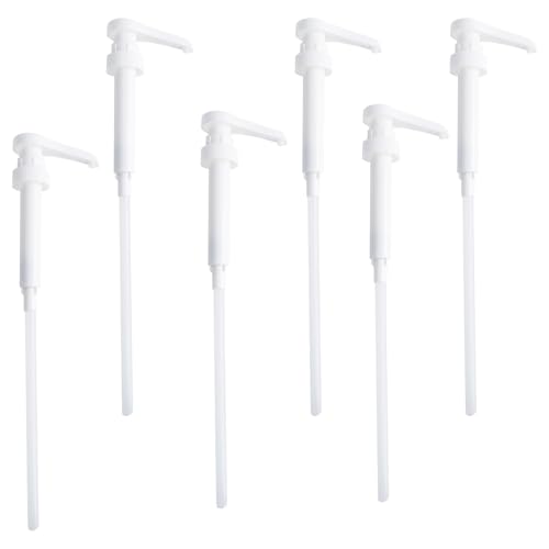 6 Stück Dosierpumpe, 5ML Pumpspender Sirup Spender mit 12 Stroh Vital Drink Ersatzpumpe Dosierspender für Austernsauce Kochsaucen